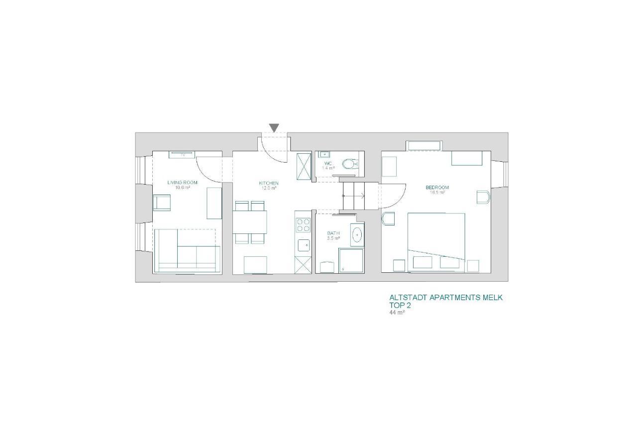 Altstadt Apartments Melk Mit Sauna Екстер'єр фото